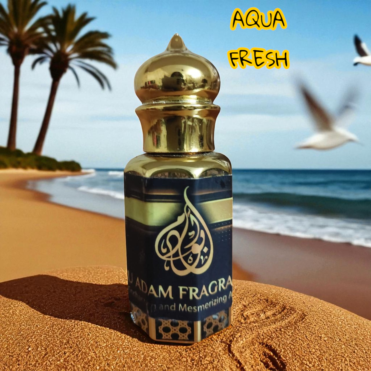 Aqua Fresh by Abu Adam Concentrated Perfume Oil, 12 ml (1 tola), Alcohol-Free, Unisex Attar