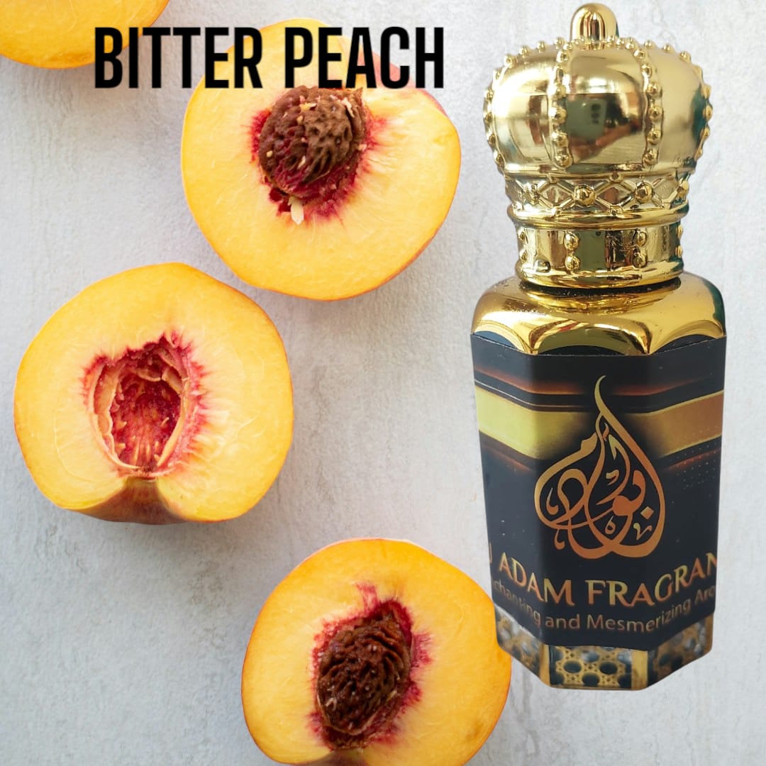 Bitter Peach by Abu Adam Fragrances Concentrated Perfume Oil, 12 ml, Alcohol-Free, Unisex Attar